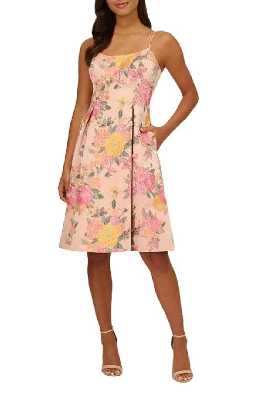 Daily Deals Adrianna Papell AP1D105001 - Dual Strap Pleated Cocktail Dress