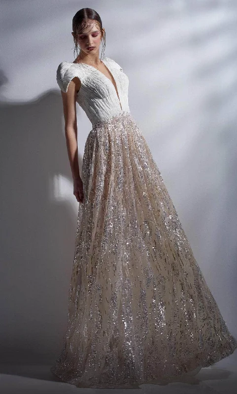 Price Rollback MNM Couture G1272 - Cap Sleeved Evening Gown