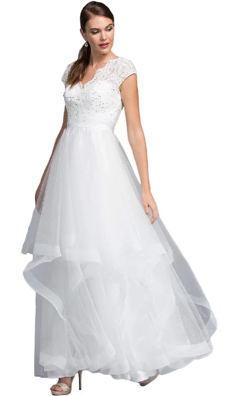 Limited Time Aspeed Design - Embellished Lace V-neck A-line Prom Dress