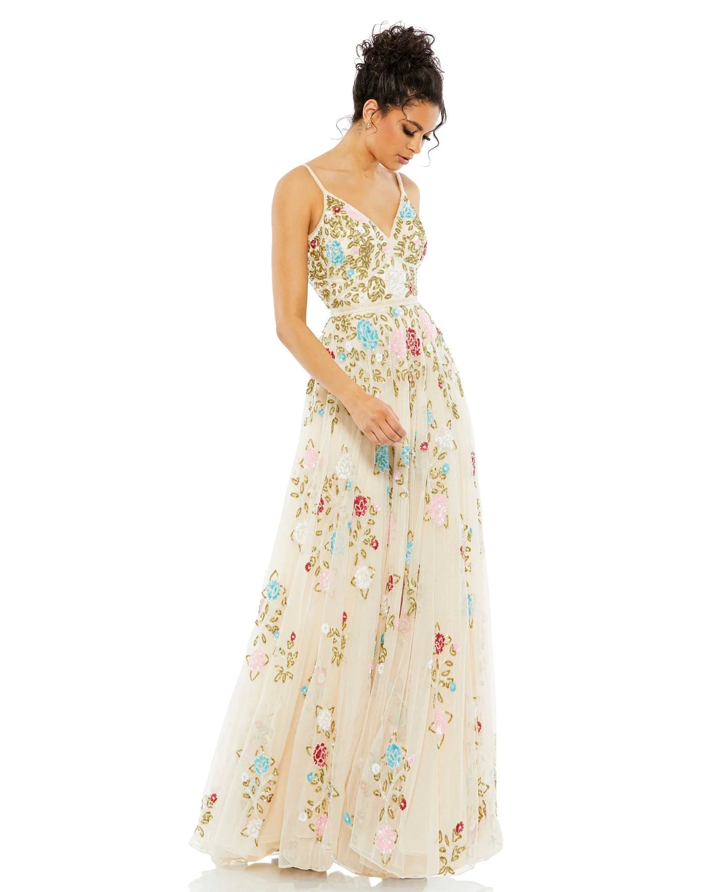 Factory Direct Sale Mac Duggal - 5400 Floral Ornate A-Line Dress