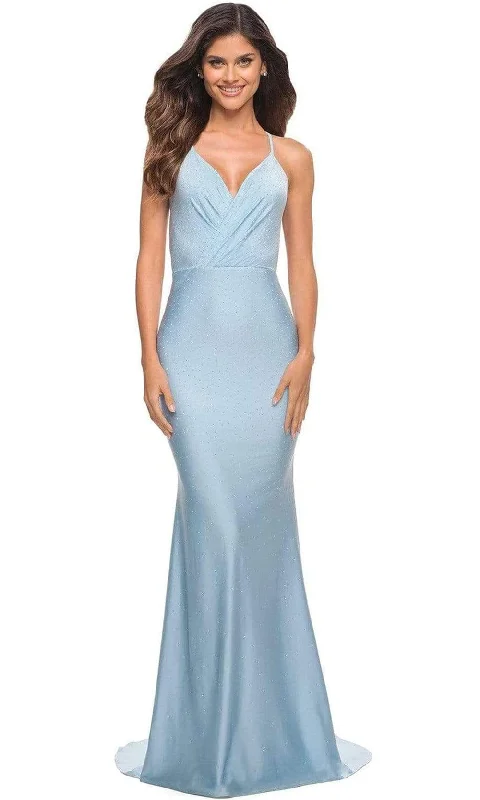Don't Miss La Femme - 30463 Wrap Style Pastel Gown