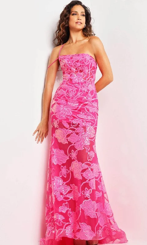 Instant Discount Jovani 38463 - One Shoulder Sequin Mermaid Prom Gown