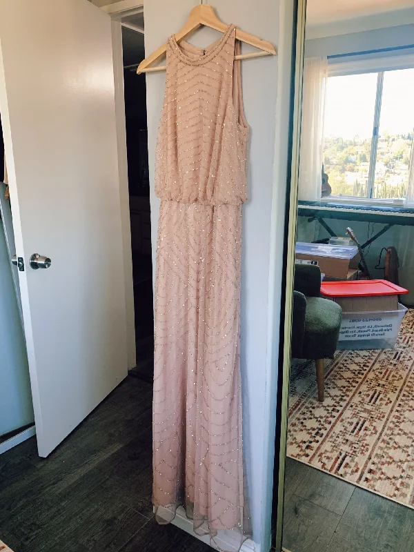 Fantastic Offers Adrianna Papell Art Deco Beaded Blouson Dress With Halter Neckline