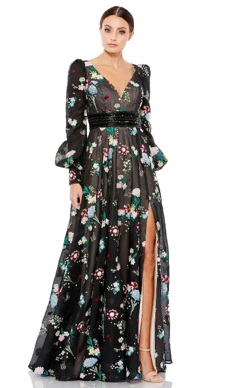 Big Discounts Mac Duggal 79361 - Bishop Long Sleeve V-Neck Long Dress