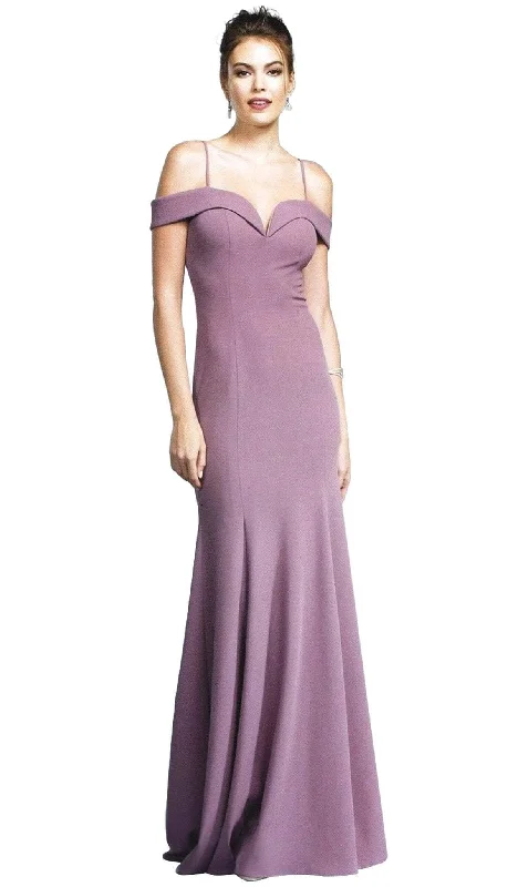 Don't Wait Aspeed Design - Off Shoulder With Spaghetti Straps Evening Dress