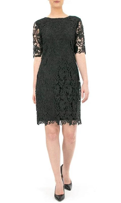 Markdowns Nina Leonard L0474A - Lace Sheath Formal Dress