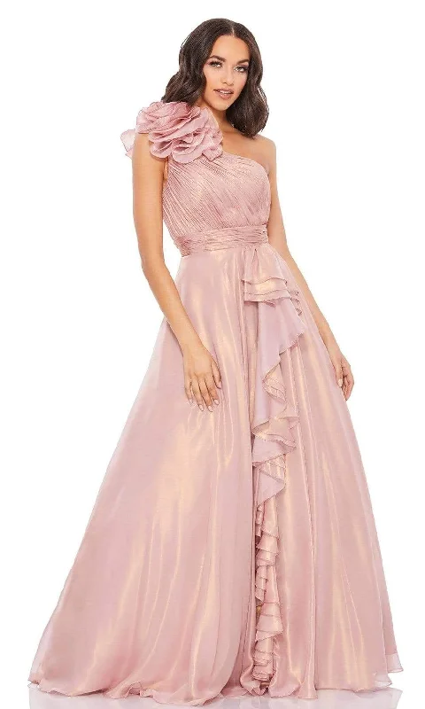 Today Only Mac Duggal - 49252 Floral Ornate One Shoulder Junior Prom Gown