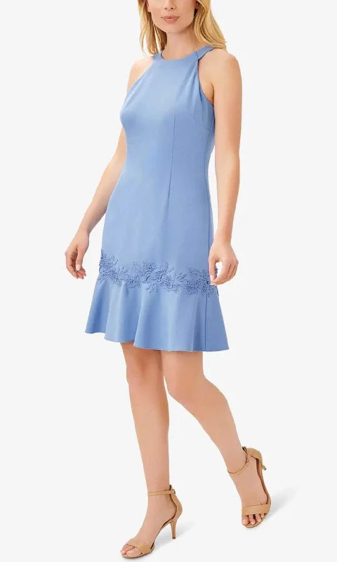 Huge Discounts Adrianna Papell AP1D104682 - Halter Flounce Hem Casual Dress