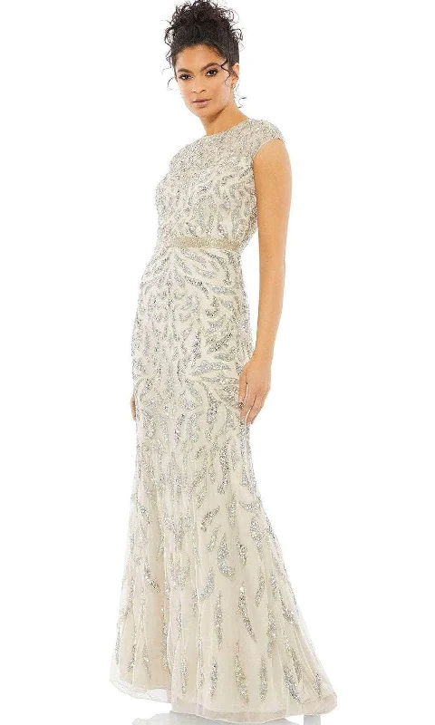 Massive Deals Mac Duggal 5532 - Bedazzled Cap Sleeve Evening Gown