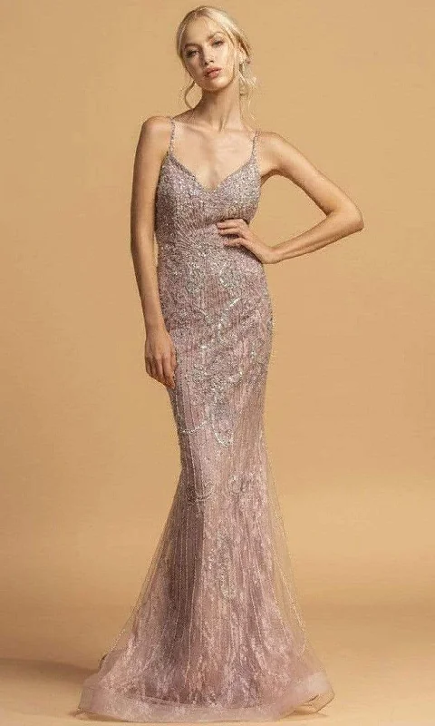 Value Deals Aspeed Design - L2230 Appliques A-Line Evening Dress