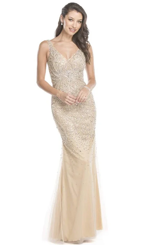 Limited Time Aspeed Design - Sleeveless Sequined Sheath Evening Dress