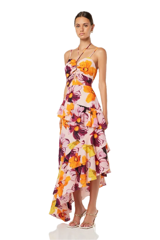 Weekend Flash Sale Elliatt Zola Dress – Modern Asymmetrical Cut with Necktie Detail
