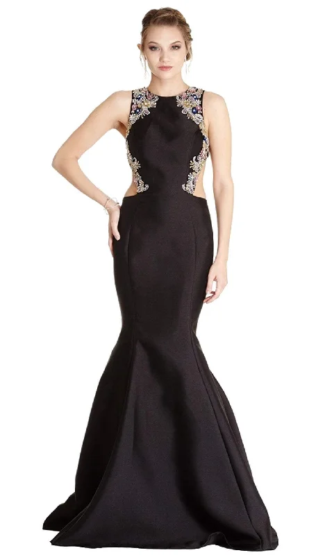 Massive Deals Aspeed Design - Embellished Jewel Neck Mermaid Evening Dress