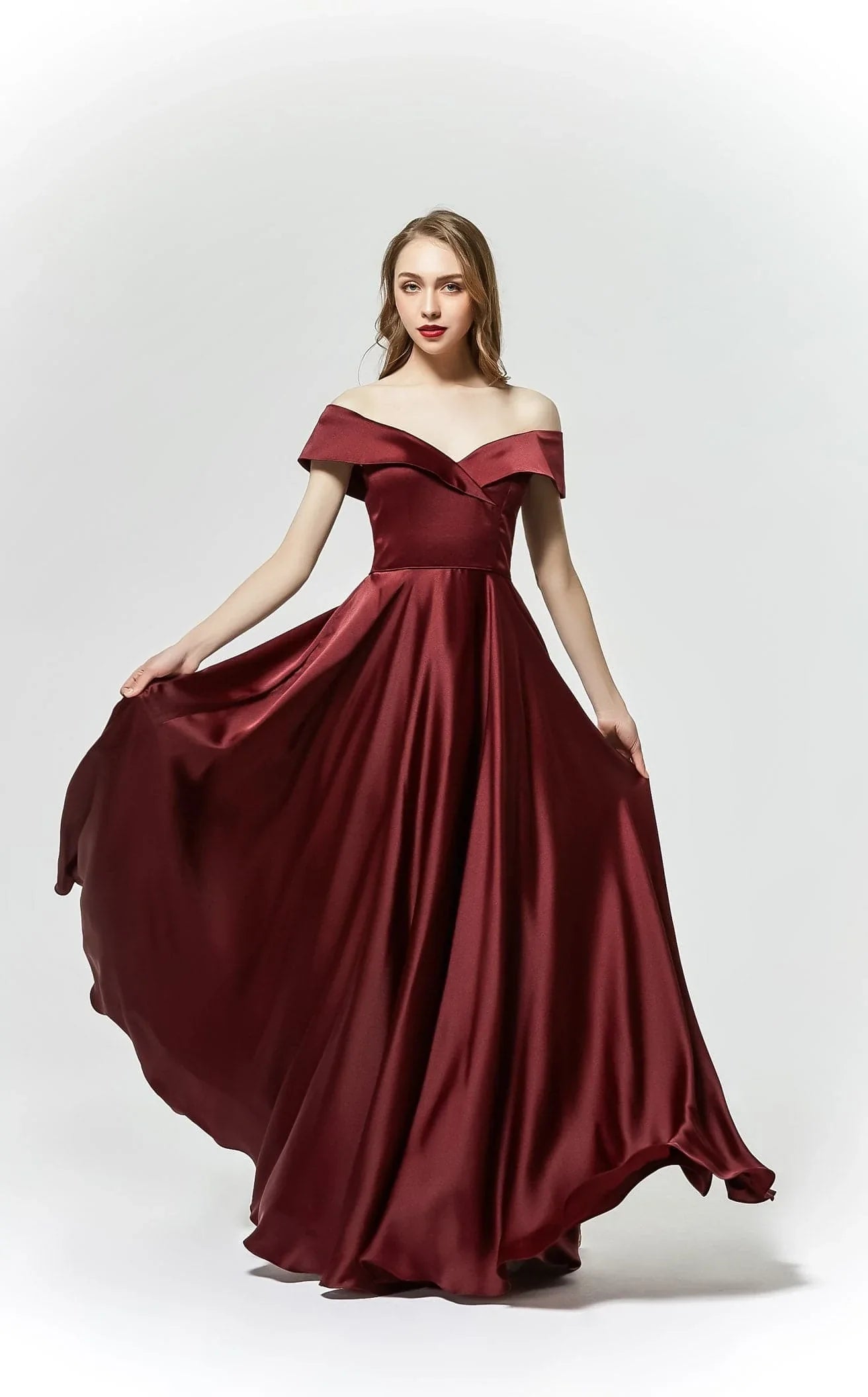 Savings Galore Other J'adore J19024 Off Shoulder Minimalist Flowy Dress