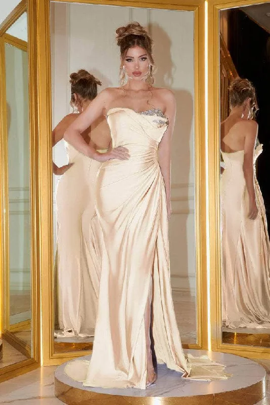 Low Prices Portia and Scarlett - PS21218 Sweetheart Neck Drape Simple Prom Gown