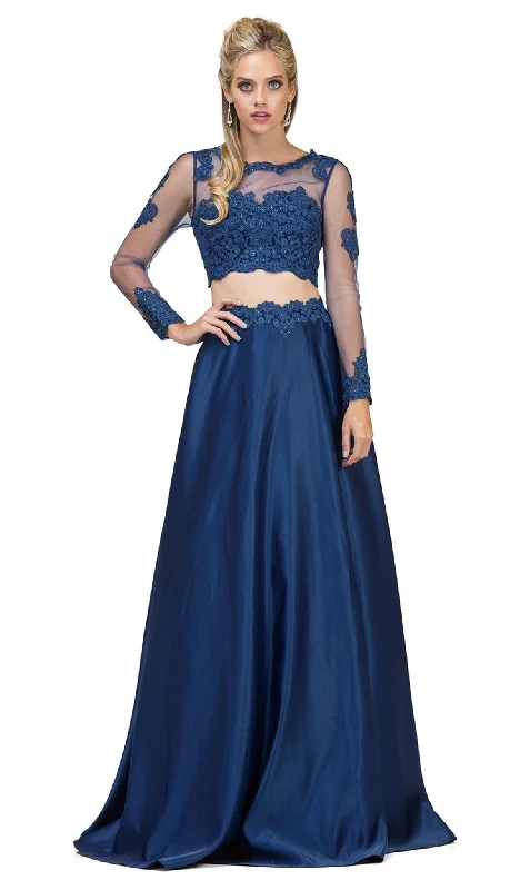 Deep Discounts Dancing Queen - 9950 Two Piece Embellished A-line Prom Dress