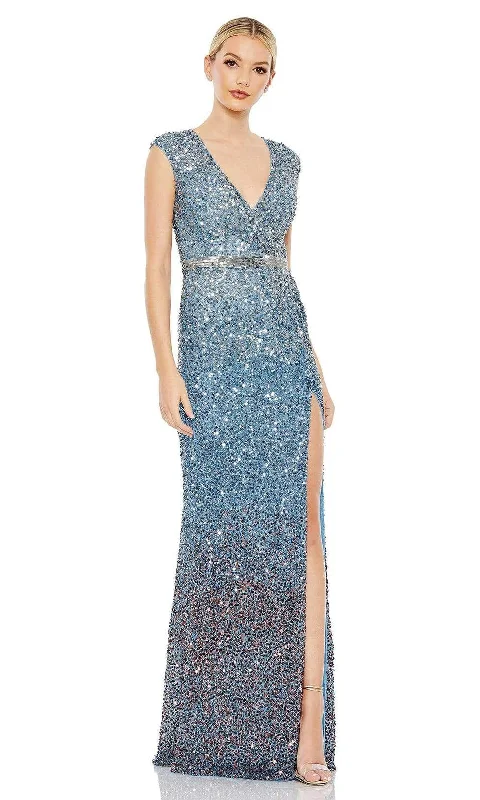 Deep Discounts Mac Duggal - 5489 Cap Sleeve Ombre Sequin Gown