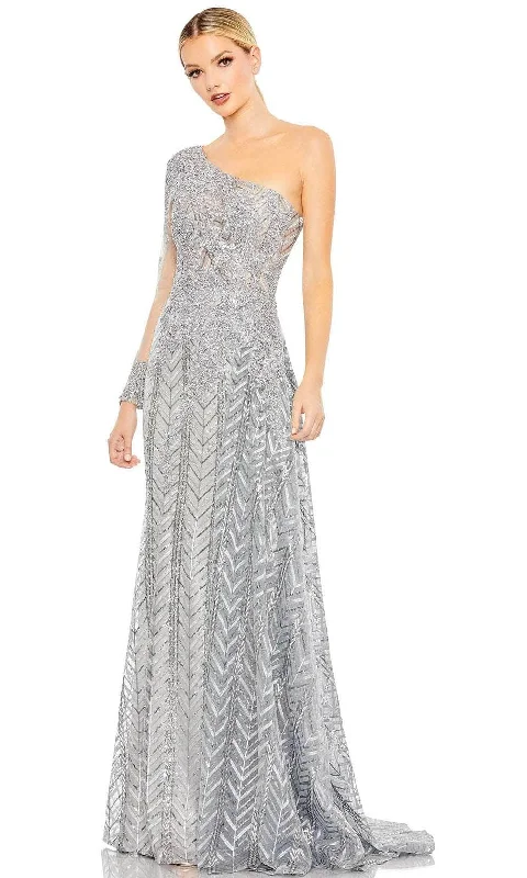 Today’s Deal Mac Duggal 20401 - Asymmetrical Long Sleeve A-Line Dress
