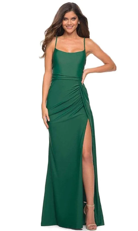 Now or Never La Femme - 30610 Scoop Neck Slit Long Gown