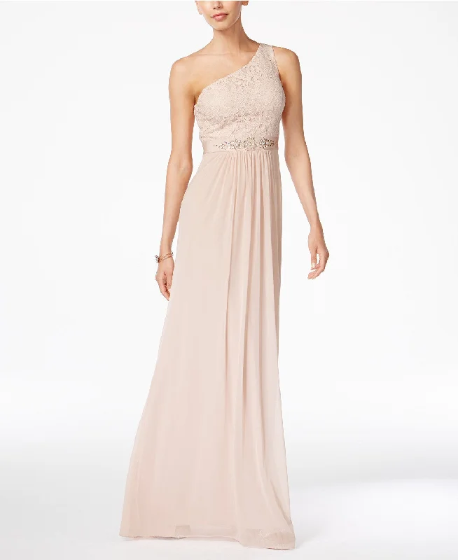 Fantastic Offers Adrianna Papell Embellished Lace One-Shoulder Gown