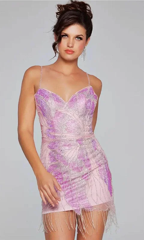 Unmissable Offer Jovani 40377 - Beaded Fringe Sleeveless Cocktail Dress