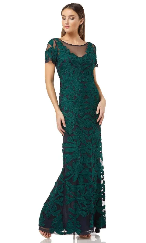 Unmissable Offer JS Collections - 866747 Illusion Neckline Soutache Long Sheath Gown