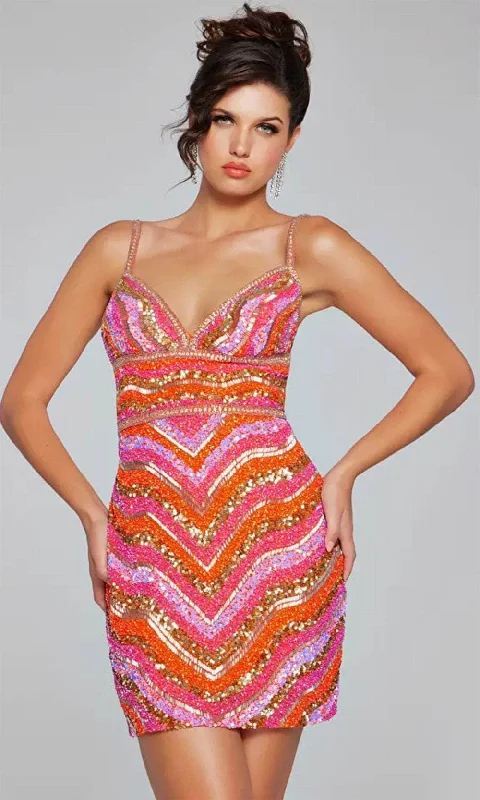New Markdowns Jovani 39903 - V-Neck Empire Waist Cocktail Dress