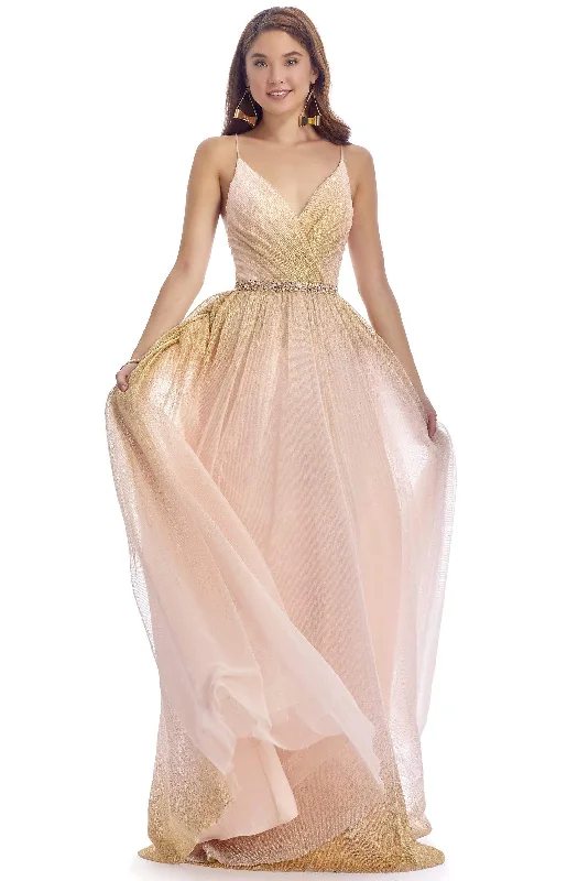 Markdowns Clarisse - 8121 Sweetheart Bejeweled Waist A-Line Dress