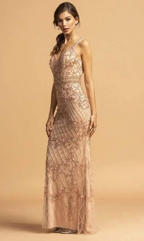 Take Advantage Aspeed Design - L2264 Rhinestone Bedazzled Sheath Dress