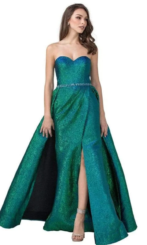 Huge Discounts Aspeed Design - L2427 A-Line Overskirt Sweetheart Evening Dress