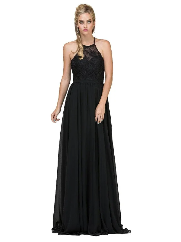 Steals and Deals Dancing Queen - 2009 Sheer Halter Pleated A Line Evening Dress
