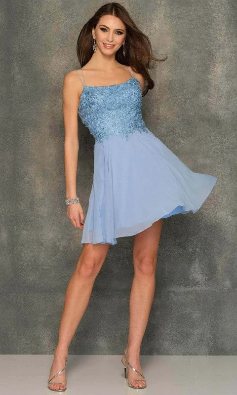 Reduced Prices Dave & Johnny 10681 - Applique Scoop Cocktail Dress