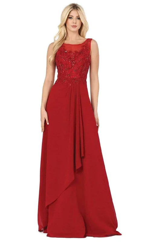 Last Chance Dancing Queen - 2953 Embellished Bateau Neck A-line Dress
