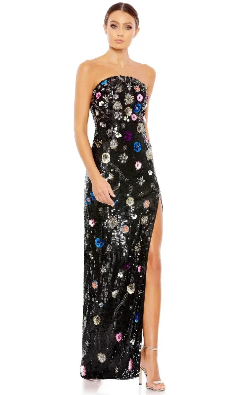 Can't Miss Mac Duggal 93695 - Inverted Scoop Sequined Long Gown