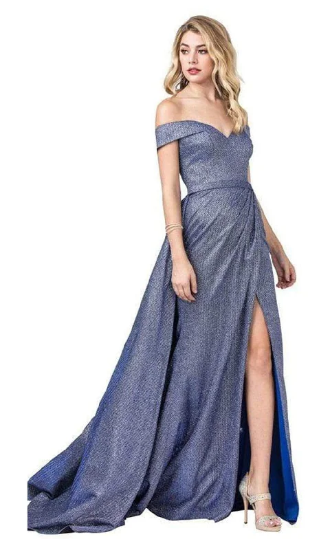 Act Fast Aspeed Design - L2435 Glittered Fabric Fabulous Long Dress