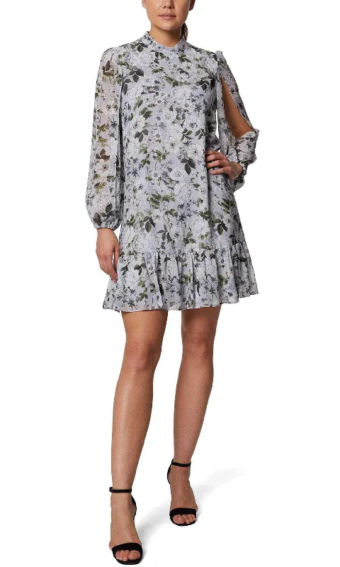 Today’s Deal Laundry HU07D67 - Floral Split Sleeve Casual Dress