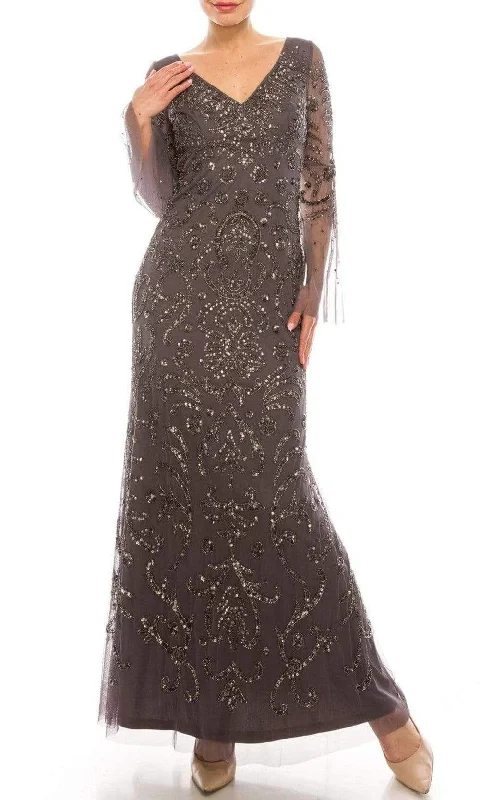 Value Deals Adrianna Papell - AP1E206204 V Neck Embellished Evening Gown