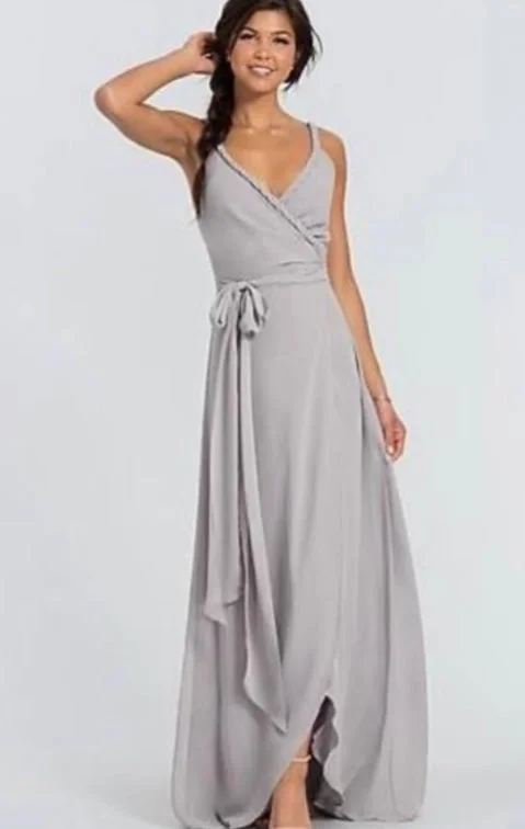 Incredible Offers Joanna August Ceremony Parker Braided Maxi Dress, Silver Bells Sz XS