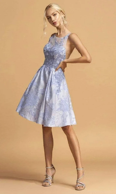 Amazing Deals Aspeed Design - S2279 Illusion Jewel A-Line Dress