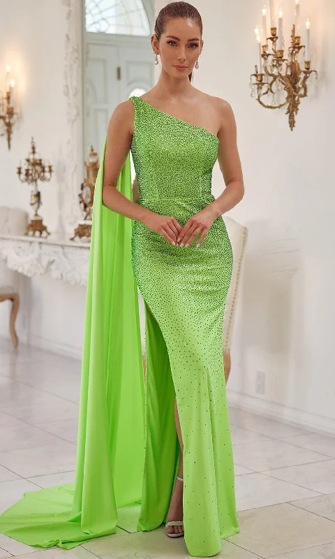 Special Price Nox Anabel E1039 - Cascade Paneled Evening Dress