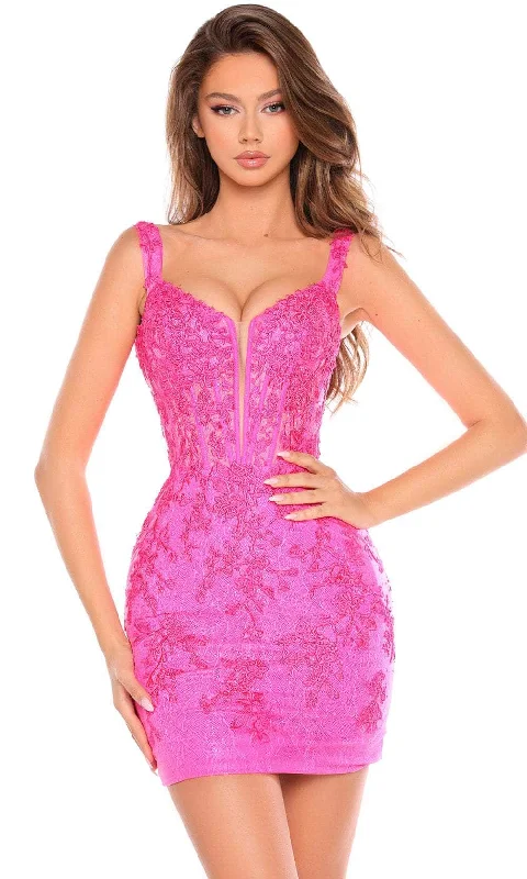 Blowout Deals Amarra 88075 - Lace Appliqued Sleeveless Cocktail Dress