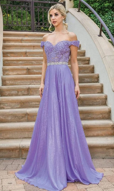 Don’t Miss Out Dancing Queen - 4238 Off Shoulder A-Line Evening Dress