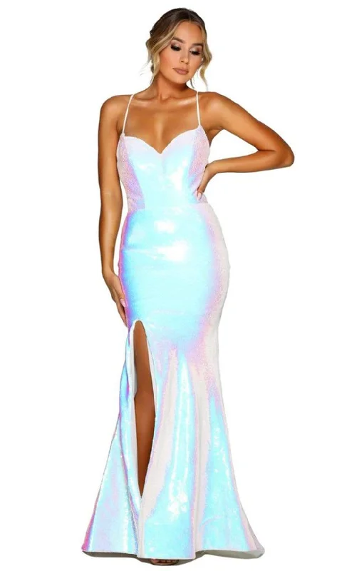 Can't Miss Portia and Scarlett - PS6521 Sweetheart Evening Dress With Slit