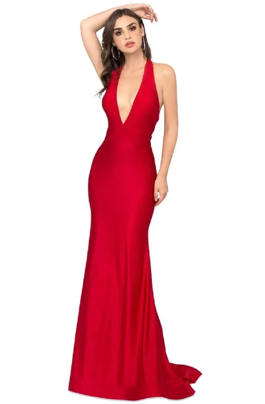 Buy Now Cecilia Couture - 1504 Plunging Halter Long Mermaid Gown