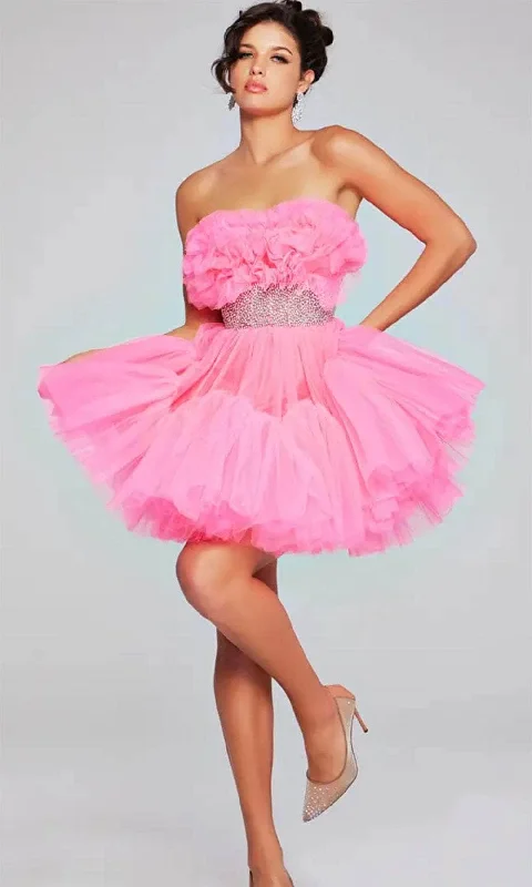 Members Only Jovani 40186 - Rhinestone Top Strapless Cocktail Dress
