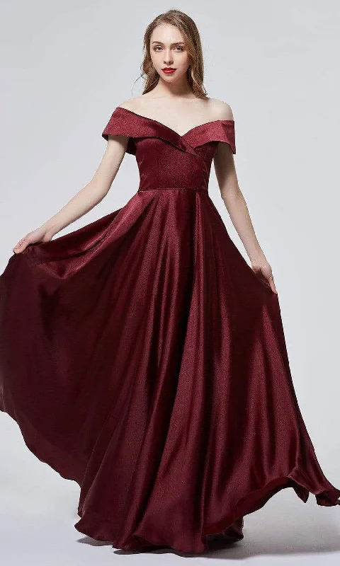 Value Deals J'Adore Dresses - J19024 Off Shoulder Minimalist Flowy Dress