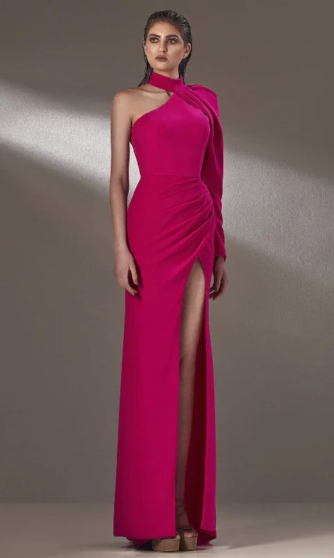 Bargain Blast MNM Couture - K3892 High Neck Sheath Evening Dress