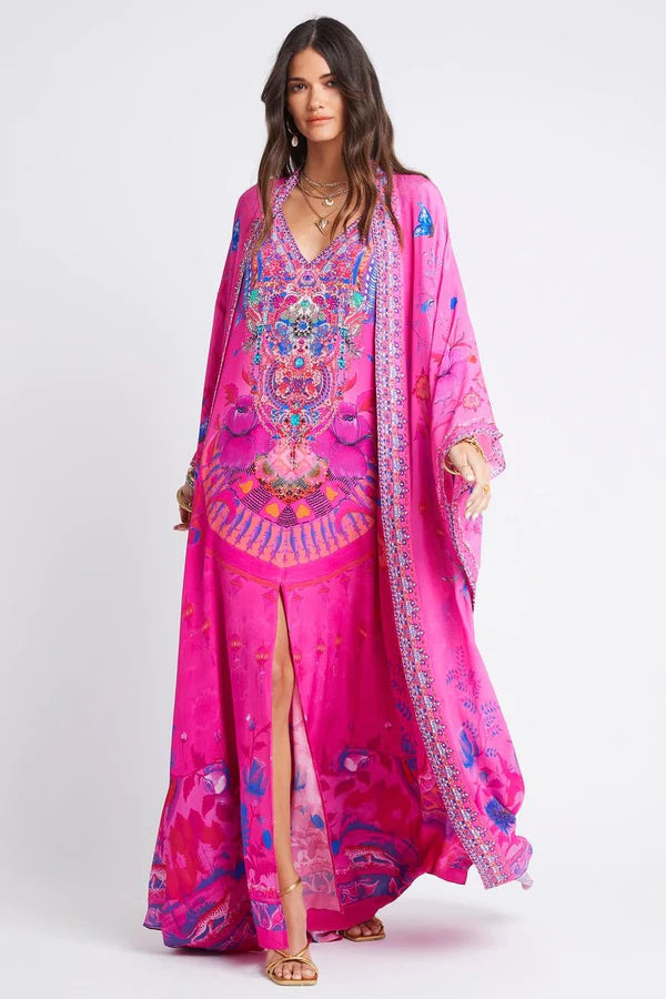 TIME-Limited Offer Czarina Pink Dream Silk Kimono Robe