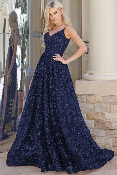 Fantastic Deals TINA HOLY Navy Sequin Ball Gown by