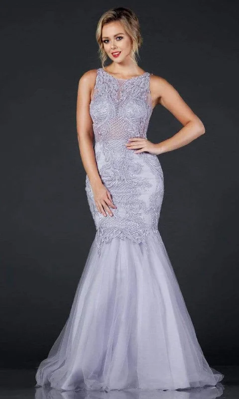 Savings Spectacular Aspeed Design - L2368 Illusion Jewel Trumpet Dress